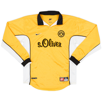 1998-00 Borussia Dortmund Home L/S Shirt - 9/10 - (XL.Boys)