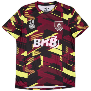 2023-24 Burnley Player Issue Pre-Match Shirt #24 (Cullen) - As New - (S)