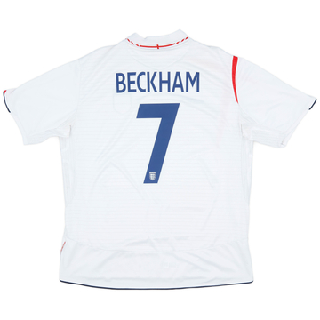2005-07 England Home Shirt Beckham #7 - 7/10 - (XXL)