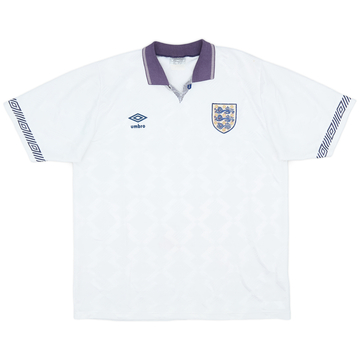 1990-92 England Home Shirt - 8/10 - (L)