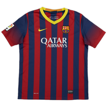 2013-14 Barcelona Home Shirt - 7/10 - (XL.Boys)