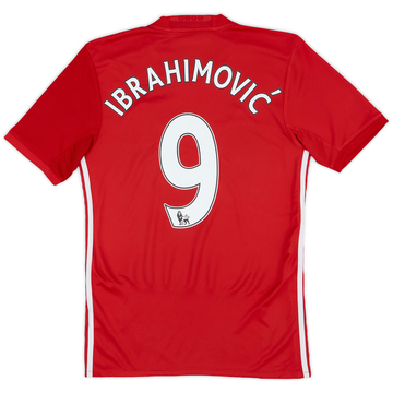 2016-17 Manchester United Home Shirt Ibrahimovic #9 - 8/10 - (XS)