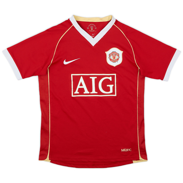 2006-07 Manchester United Home Shirt - 7/10 - (M.Boys)