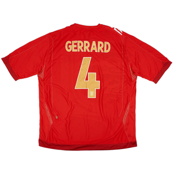 2006-08 England Away Shirt Gerrard #4 (XXL)