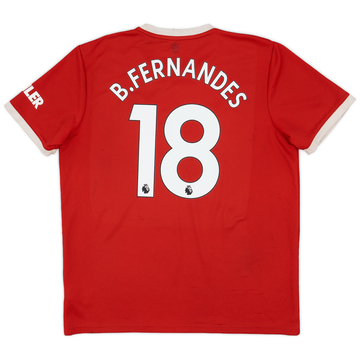 2021-22 Manchester United Home Shirt B.Fernandes #18 - 6/10 - (XL)