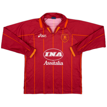 1996-97 Roma Home L/S Shirt - 6/10 - (XL.Boys)