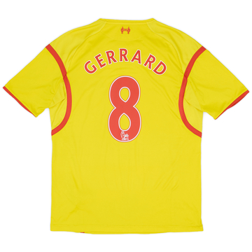 2014-15 Liverpool Away Shirt Gerrard #8 - 6/10 - (L)