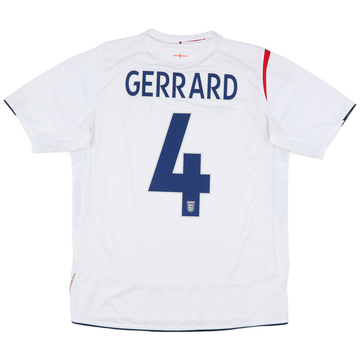 2005-07 England Home Shirt Gerrard #4 - 6/10 - (L)