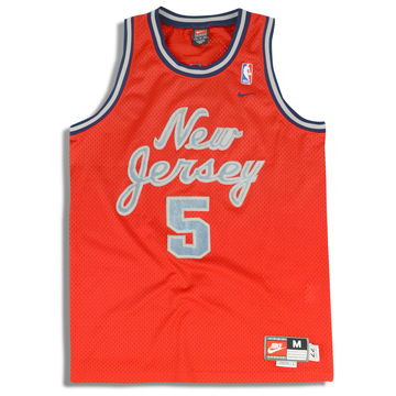 1977 New Jersey Nets Kidd #5 Nike Rewind Swingman Jersey (Alternate) M
