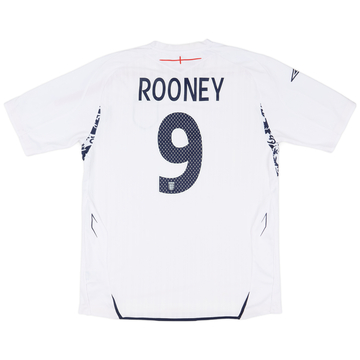 2007-09 England Home Shirt Rooney #9 - 6/10 - (L)