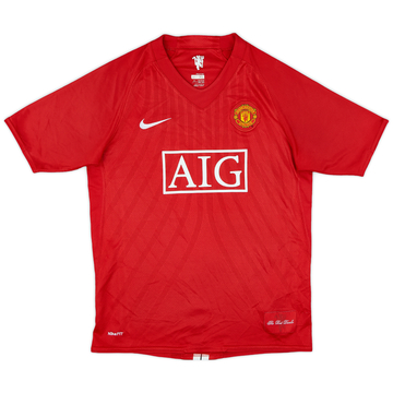 2007-09 Manchester United Home Shirt - 9/10 - (XL.Boys)