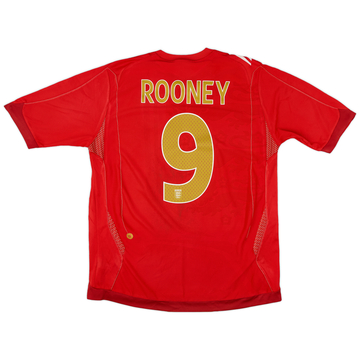 2006-08 England Away Shirt Rooney #9 - 7/10 - (L)