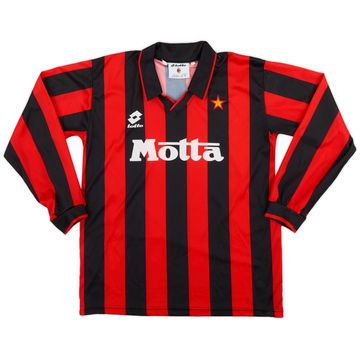 1993-94 AC Milan Home L/S Shirt - 6/10 - (XXXL.Boys)