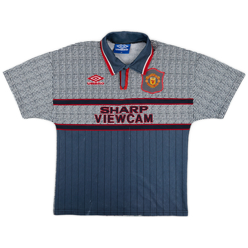 1995-96 Manchester United Away Shirt - 8/10 - (L.Boys)