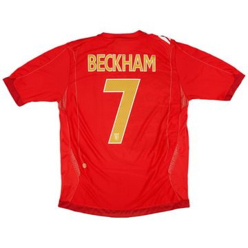 2006-08 England Away Shirt Beckham #7 - 6/10 - (L)
