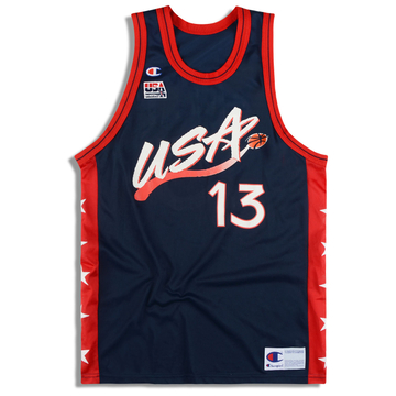 1996-99 USA O'Neal #13 Champion Jersey (Away) XL