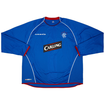 2005-06 Rangers Home L/S Shirt - 6/10 - (3XL)