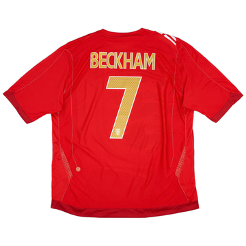 2006-08 England Away Shirt Beckham #7 - 7/10 - (XXL)
