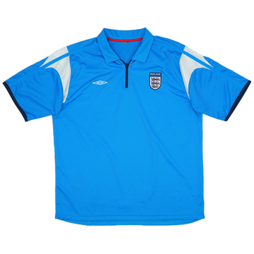 2004-06 England Umbro 1/4 Zip Polo Shirt - 8/10 - (XL)