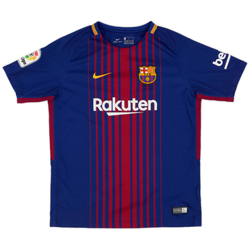 2017-18 Barcelona Home Shirt - 8/10 - (L.Boys)