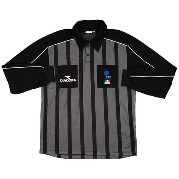 1999-00 Italy FIGC Diadora Referee L/S Shirt - 6/10 - (XL)