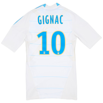 2010-11 Olympique Marseille Player Issue TechFit Home Shirt Gignac #10 - 9/10 - (M)