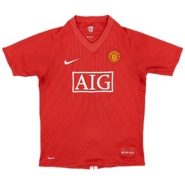 2007-09 Manchester United Home Shirt - 7/10 - (XL.Boys)