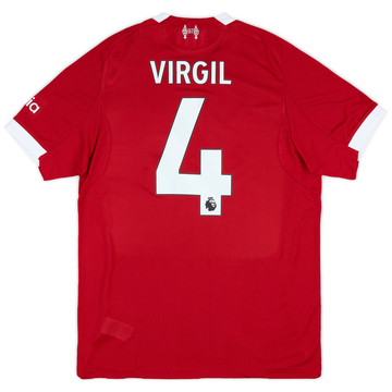 2025-26 Liverpool Authentic Home Shirt Virgil #4