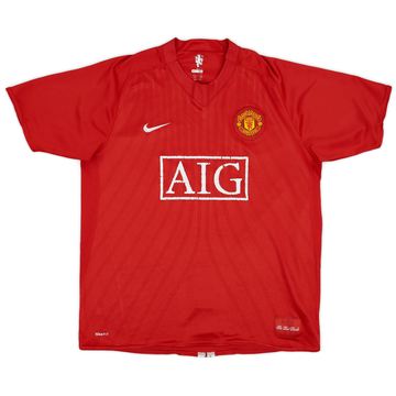 2007-09 Manchester United Home Shirt - 5/10 - (XL)