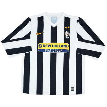 2009-10 Juventus Match Issue Home L/S Shirt #6
