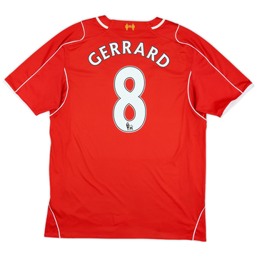 2014-15 Liverpool Home Shirt Gerrard #8 - 5/10 - (XL)