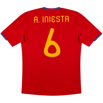 2009-10 Spain Home Shirt A.Iniesta #6