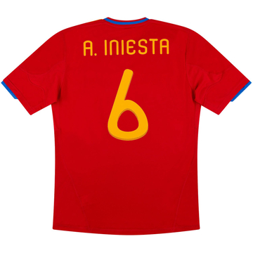2009-10 Spain Home Shirt A.Iniesta #6ES