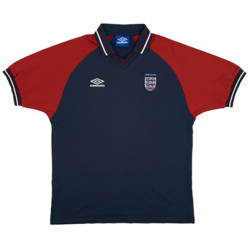 1990s England Umbro Polo Training Shirt - 8/10 - (L)
