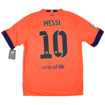 2014-15 Barcelona Away Shirt Messi #10 (L)
