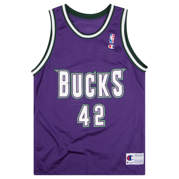 1993-95 Milwaukee Bucks Baker #42 Champion Jersey (Away) L
