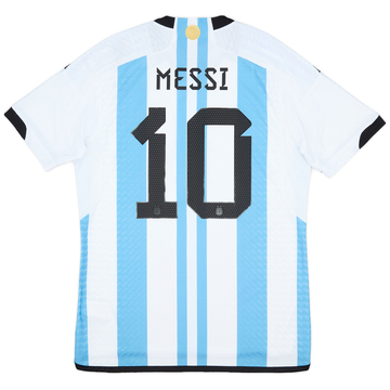 2022-23 Argentina Authentic Home Shirt Messi #10
