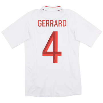 2012-13 England Home Shirt Gerrard #4 - 8/10 - (XS)