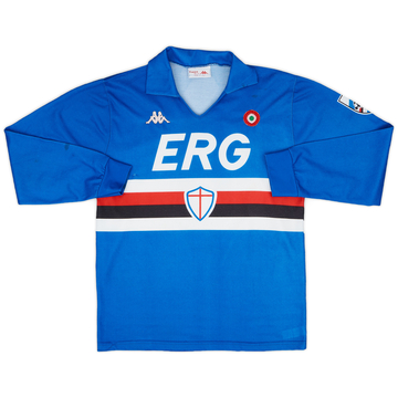 1988-89 Sampdoria Match Issue Home L/S Shirt #8
