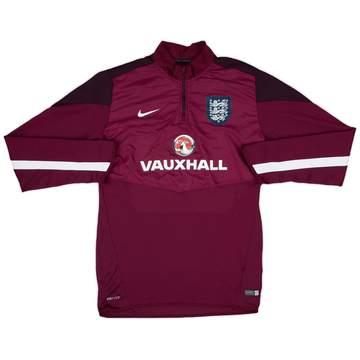 2014-15 England Nike 1/4 Zip Drill Top - 9/10 - (M)