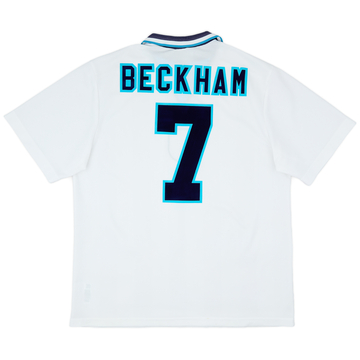 1995-97 England Home Shirt Beckham #7 - 7/10 - (XL)