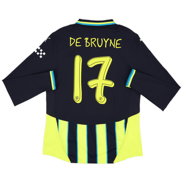 2024-25 Manchester City Authentic Away L/S Shirt De Bruyne #17