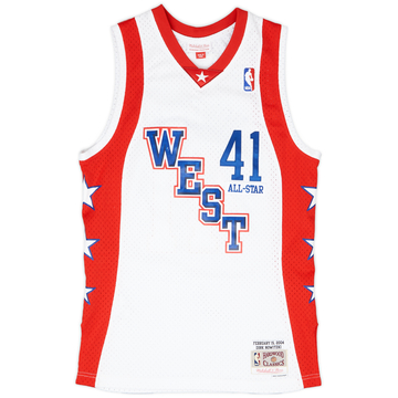 2004 NBA All-Star Game Team West Nowitzki #41 Mitchell & Ness Hardwood Classics Swingman Jersey - 7/10 - (S)