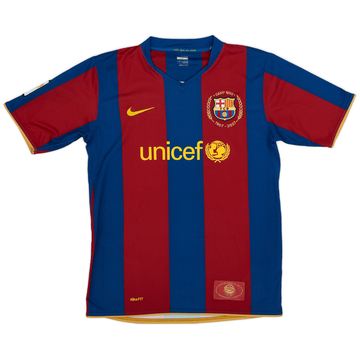 2007-08 Barcelona Home Shirt - 7/10 - (XL.Boys)