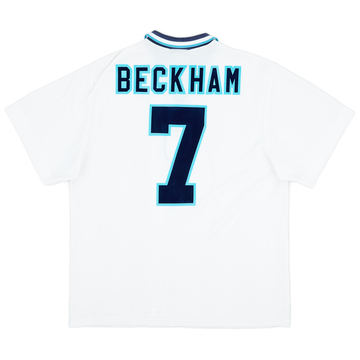 1995-97 England Home Shirt Beckham #7 - 8/10 - (XL)