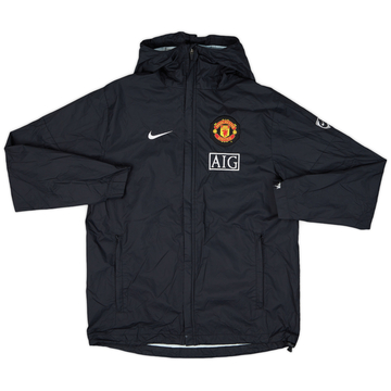 2009-10 Manchester United Nike Hooded Rain Jacket - 8/10 - (S)