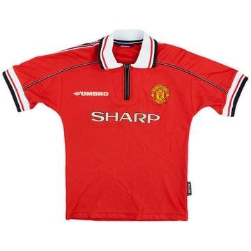 1998-00 Manchester United Home Shirt - 7/10 - (8-9 Years)