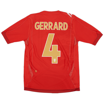 2006-08 England Away Shirt Gerrard #4 - 7/10 - (S)