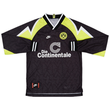 1995-96 Borussia Dortmund Deutscher Meister Away L/S Shirt - 8/10 - (XL.Boys)
