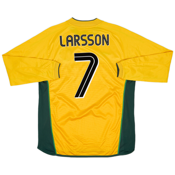 2002-03 Celtic Away L/S Shirt Larsson #7 - 7/10 - (L)